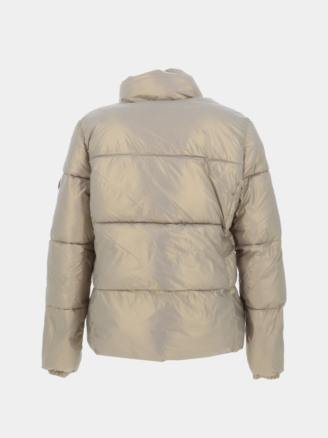 Doudoune courte luce satin doré femme - Happy & So
