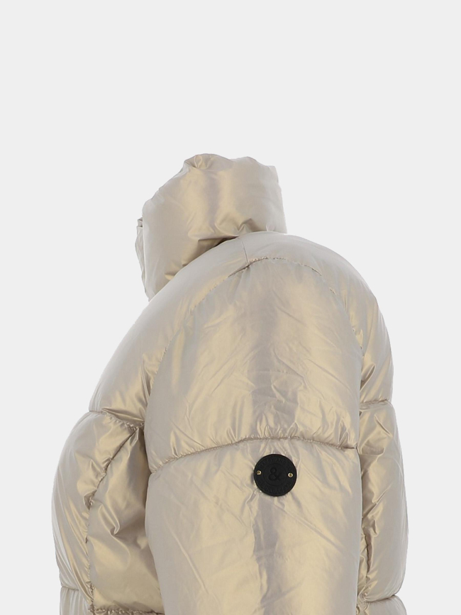 Doudoune courte luce satin doré femme - Happy & So