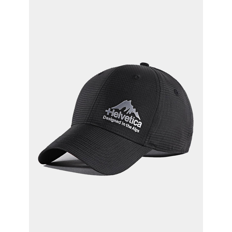 Casquette logo argenté noir - Helvetica