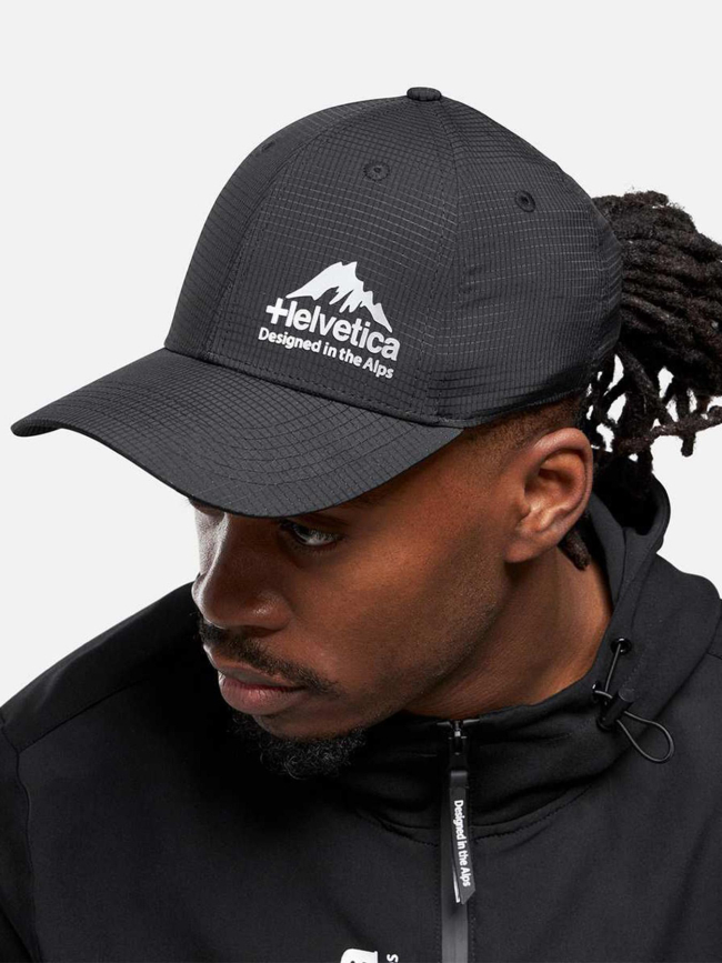 Casquette logo argenté noir - Helvetica