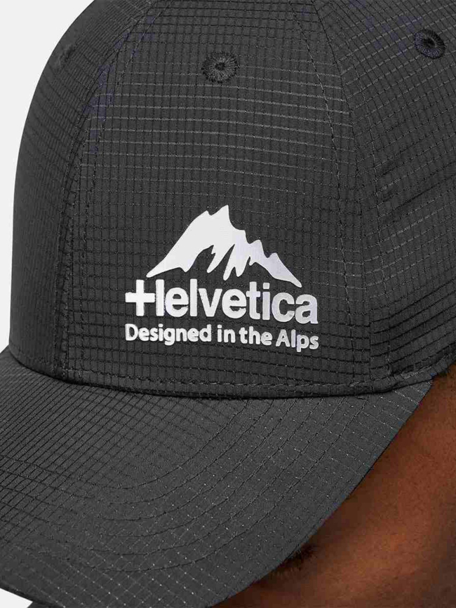 Casquette logo argenté noir - Helvetica
