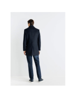 Manteau en laine isao denim bleu homme - Izac