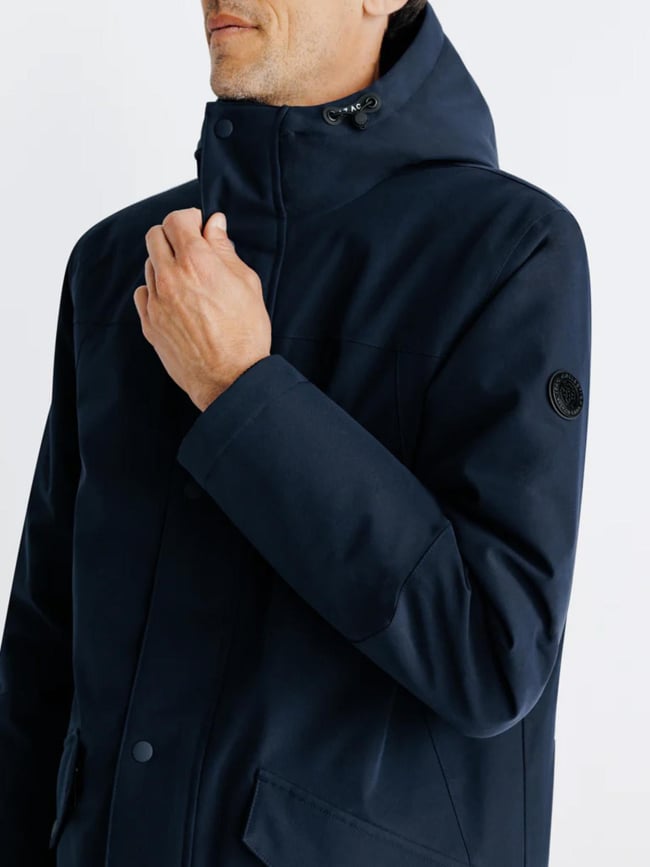 Blouson parka rigame bleu marine homme - Izac