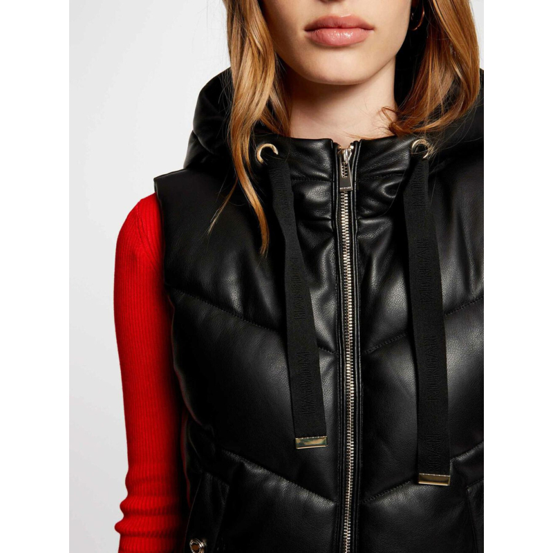 Doudoune Noire Doudoune Sans Manche Femme Simili Cuir Pull&Bear