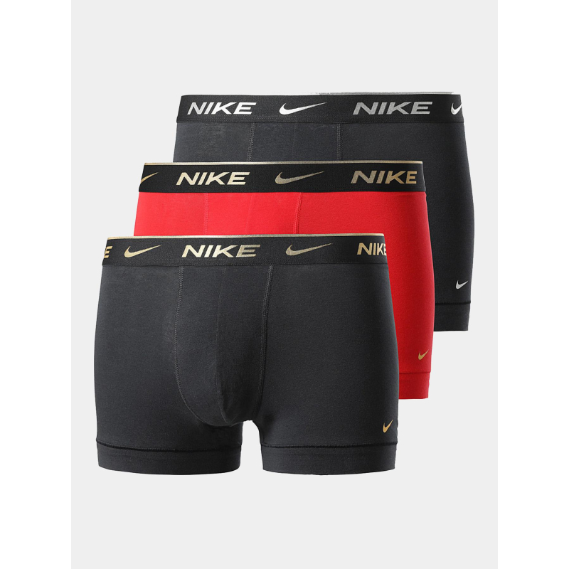 Pack de 3 boxers cotton stretch noir et rouge homme - Nike