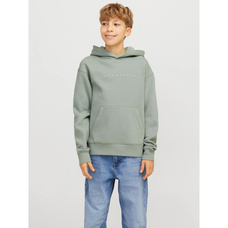 Sweat à capuche star kaki garçon - Jack & Jones