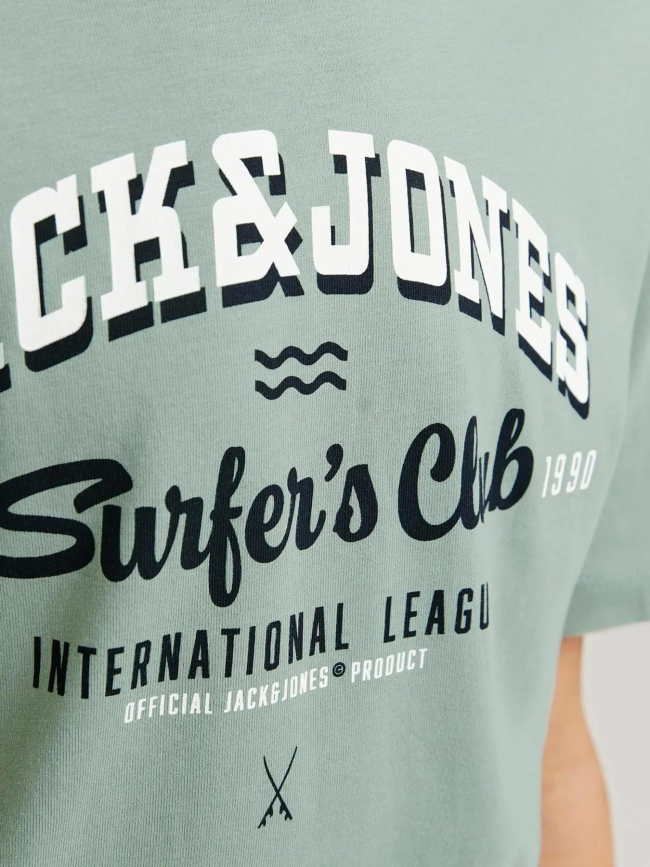 T-shirt logo 24/25 vert garçon - Jack & Jones