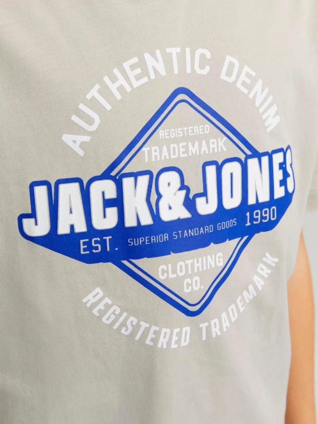 T-shirt logo 24/25 beige garçon - Jack & Jones