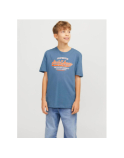 T-shirt logo 24/25 bleu garçon - Jack & Jones