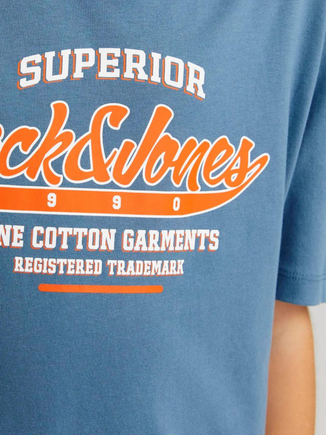 T-shirt logo 24/25 bleu garçon - Jack & Jones