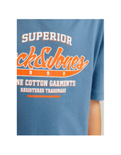 T-shirt logo 24/25 bleu garçon - Jack & Jones