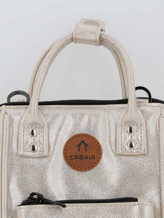 Sac bandoulière nano honolulu argenté femme - Cabaïa