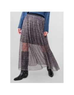 Jupe mi-longue amousgi argenté fille - Le Temps Des Cerises