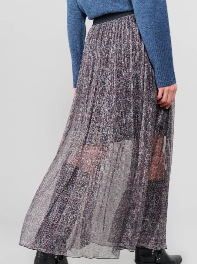 Jupe mi-longue amousgi argenté fille - Le Temps Des Cerises