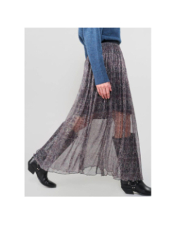 Jupe mi-longue amousgi argenté fille - Le Temps Des Cerises