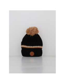 Bonnet à pompons manhattan noir - Cabaïa