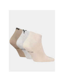 3 paires de chaussettes mesh logo beige gris adultes - Puma
