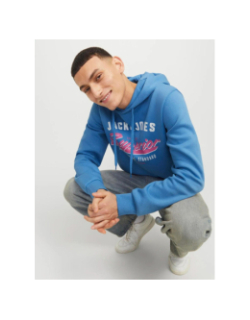Sweat à capuche logo 25 pacific coast bleu homme - Jack & Jones