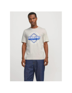 T-shirt logo 25 moonbeam beige homme - Jack & Jones