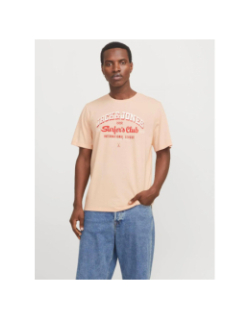 T-shirt logo s25 orange homme - Jack & Jones