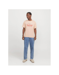 T-shirt logo s25 orange homme - Jack & Jones