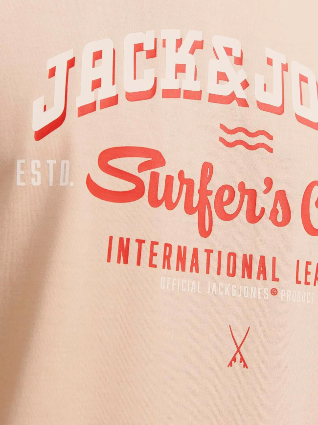 T-shirt logo s25 orange homme - Jack & Jones