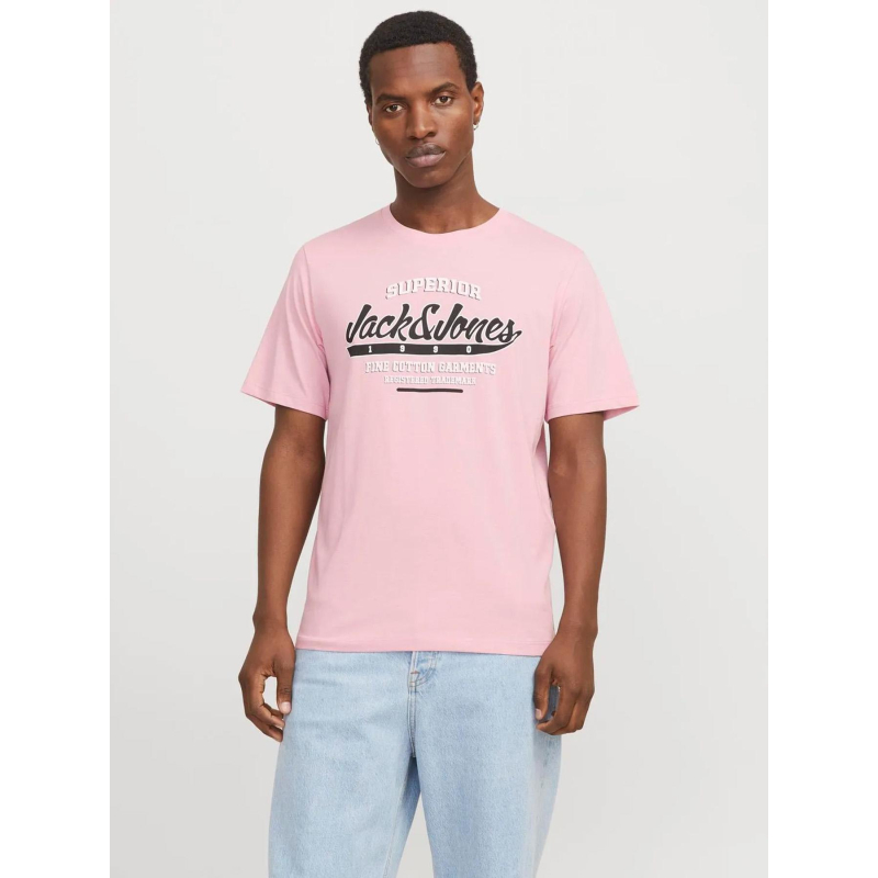 T-shirt logo s25 rose homme - Jack & Jones