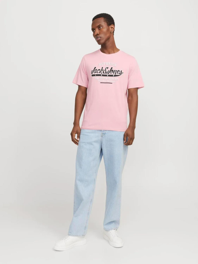 T-shirt logo s25 rose homme - Jack & Jones