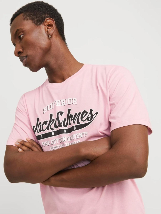 T-shirt logo s25 rose homme - Jack & Jones