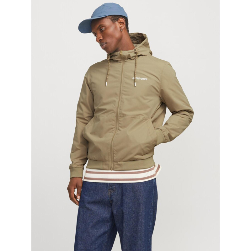 Veste bomber à capuche jjerush beige homme - Jack & Jones