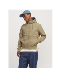 Veste bomber à capuche jjerush beige homme - Jack & Jones