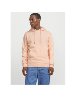 Sweat à capuche uni star orange homme - Jack & Jones