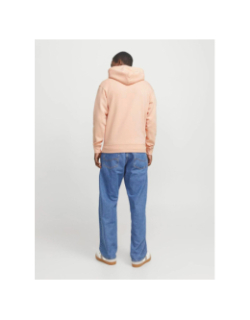 Sweat à capuche uni star orange homme - Jack & Jones