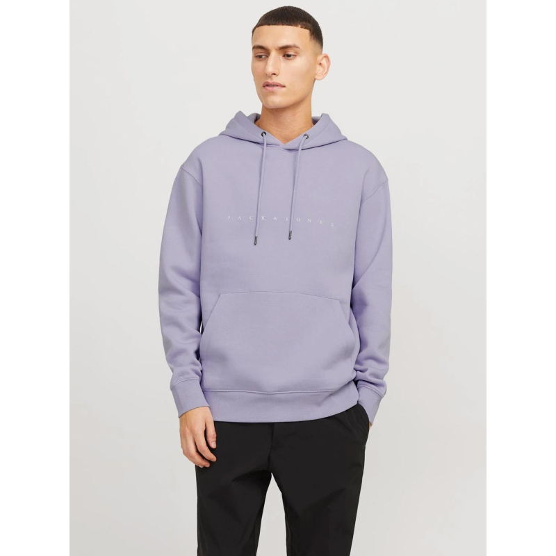 Sweat à capuche star violet homme - Jack & Jones