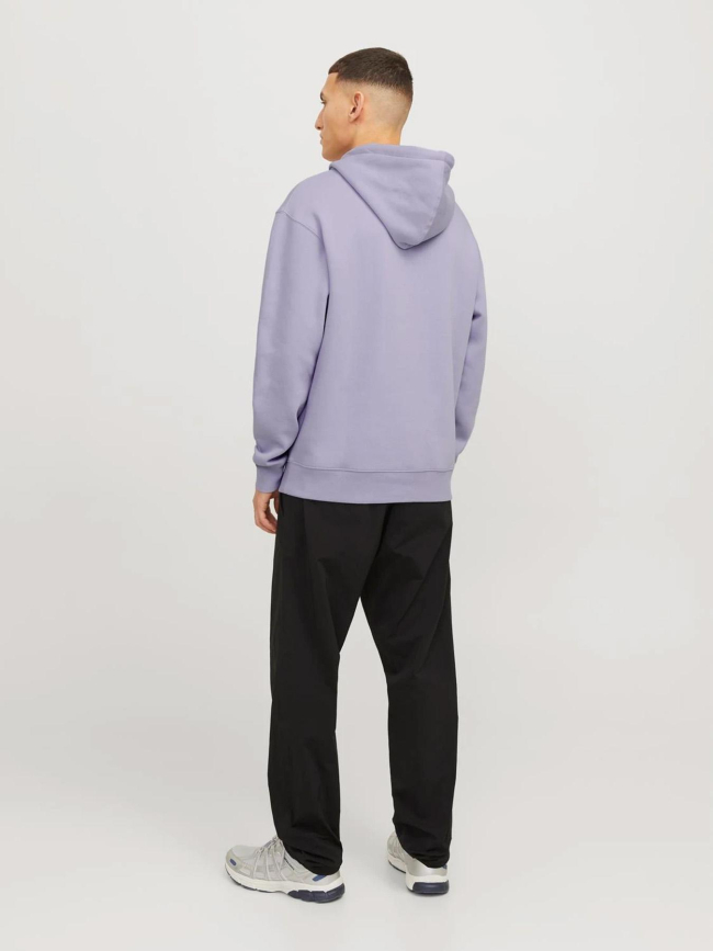 Sweat à capuche star violet homme - Jack & Jones