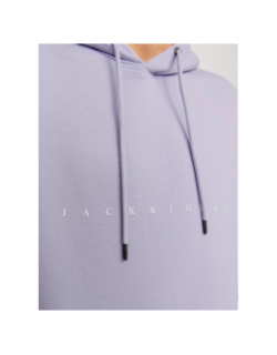 Sweat à capuche star violet homme - Jack & Jones