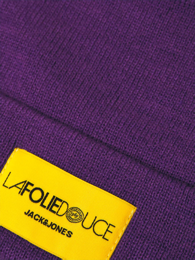 Bonnet la folie douce violet homme - Jack & Jones