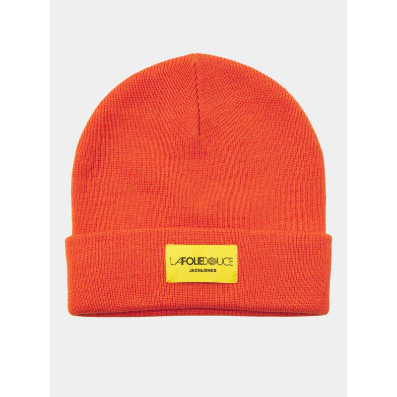 Bonnet la folie douce orange homme - Jack & Jones