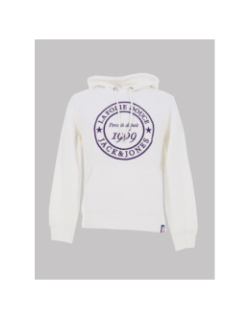 Sweat à capuche la folie douce haze blanc homme - Jack & Jones