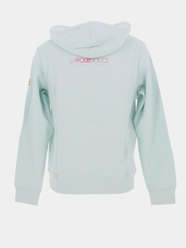 Sweat à capuche la folie douce haze bleu homme - Jack & Jones