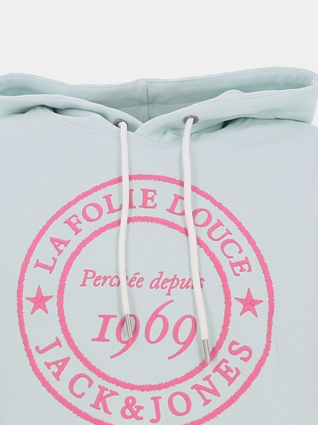 Sweat à capuche la folie douce haze bleu homme - Jack & Jones