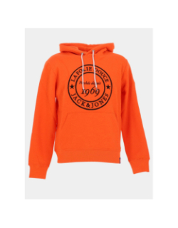 Sweat à capuche la folie douce haze orange homme - Jack & Jones
