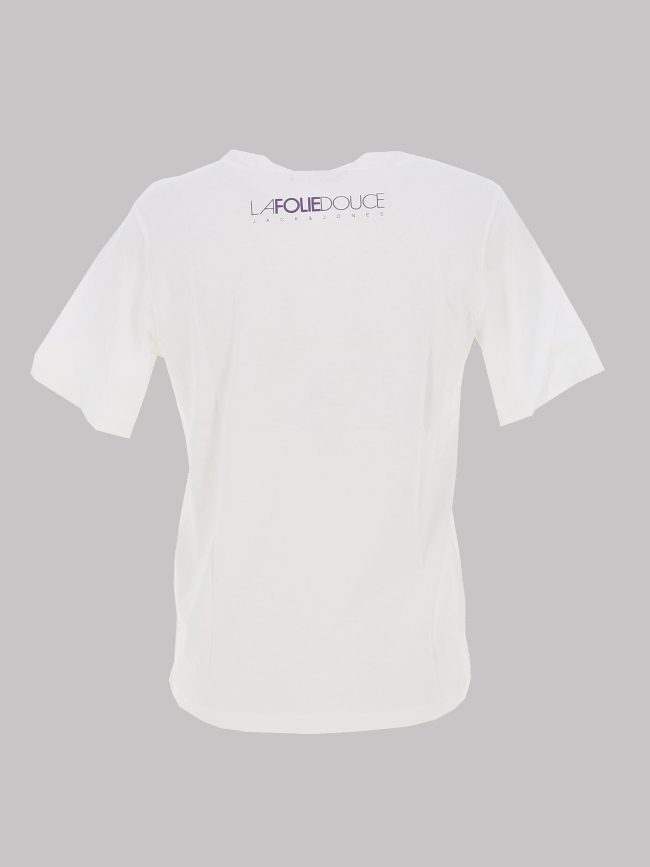 T-shirt la folie douce haze blanc violet homme - Jack & Jones