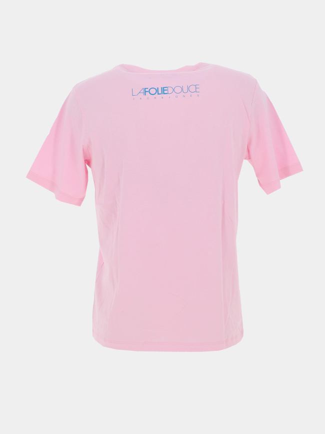 T-shirt la folie douce haze rose homme - Jack & Jones