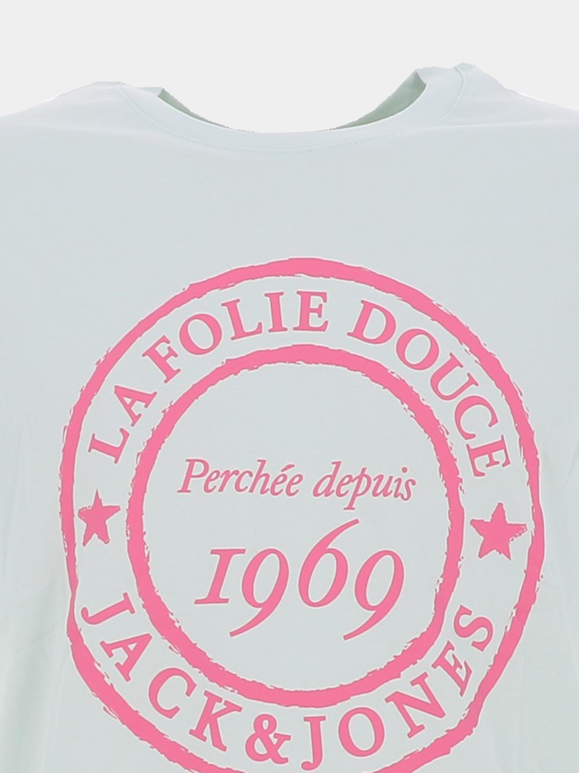 T-shirt la folie douce haze bleu rose homme - Jack & Jones