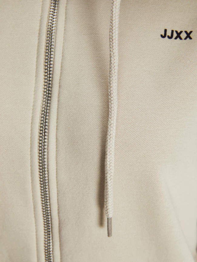 Sweat à capuche zippé abbie beige femme - Jjxx