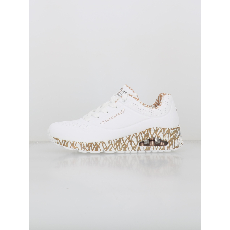 Baskets uno loving love blanc doré femme - Skechers