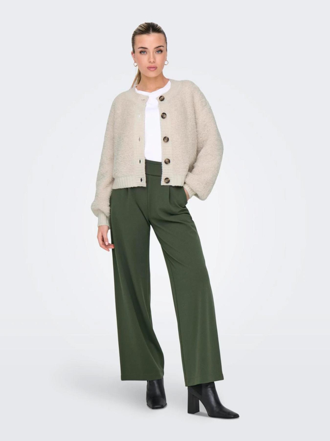 Pantalon à jambe large jdygeggo kaki femme - JDY