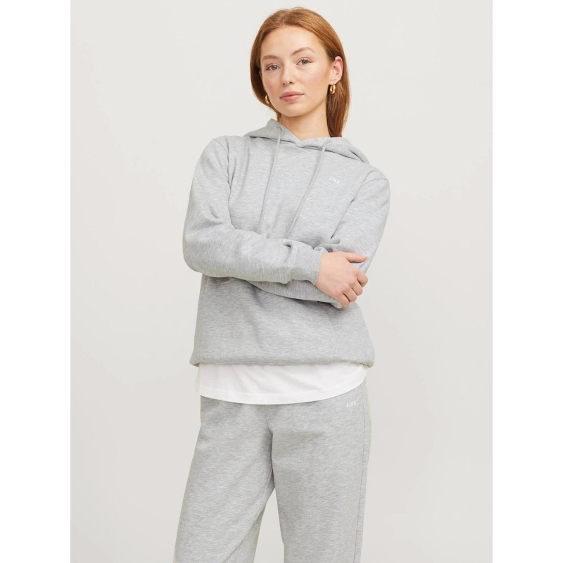 Sweat à capuche abbie relax gris chiné femme - Jjxx
