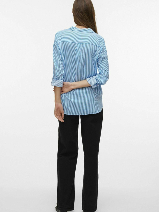 Chemise rayée bumpy azure bleu femme - Vero Moda